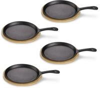ECHTWERK Servierpfanne 4x Pf&auml;nnchen "Rund", Gusseisen (Set, 4-tlg), inkl.
