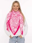 Zwillingsherz Dreieckstuch "Blumige Aussichten", Florales Muster, Kante Uni,...