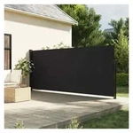 furnicato Markise Ausziehbare Seitenmarkise 160x600 cm Schwarz, Polyester mit