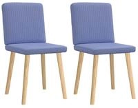 vidaXL Esszimmerstuhl Esszimmerst&uuml;hle 2 Stk. Jeansblau Stoff (2 St)