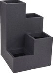Spetebo Pflanzentreppe 4er Blumentreppe 60 x 40 cm - anthrazit (St&uuml;ck, 1 St.,