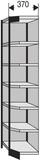 KERKMANN Regal B&uuml;ro-Regal Progress 2000 Eckfeld HxBxT 2600x770x/505x400mm 7...