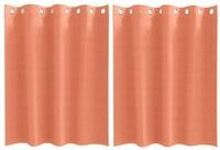 vidaXL Vorhang Verdunkelungs-Vorh&auml;nge mit Ringen 2 pcs Terrakotta 140 x 140 cm...