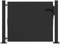 vidaXL Gartentor Gartentor Schwarz 110 x 105 cm Pulverbeschichteter Stahl