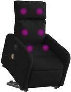 vidaXL Sessel Massagesessel mit Aufstehhilfe Schwarz Stoff (1-St)