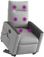 vidaXL Sessel Massagesessel mit Aufstehhilfe Elektrisch Wolkengrau Stoff (1-St)