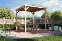 Karibu Holzpavillon Pergola Quadratus, verschiedene Gr&ouml;&szlig;en