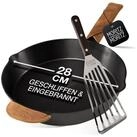 Moritz & Moritz Bratpfanne Gusseisenpfanne 28cm, Gusseisen (Set), Alle...
