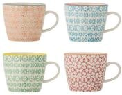 Bloomingville Becher Bloomingville Carla Becher, Bunt, Steingut 4er Set