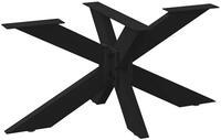 vidaXL Couchtisch, Couchtischbein in Spinnenform Schwarz 98x58x(42-43) cm Stahl