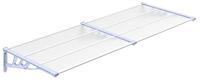 vidaXL Markise T&uuml;rvordach Grau und Transparent 239x90 cm Polycarbonat (1-St)
