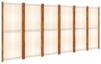 vidaXL Paravent 420 x 180 cm 6-tlg Raumteiler Cremewei&szlig; 420x180 cm Paravent