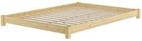 ERST-HOLZ Futonbett Flaches Futon-Doppelbett Bodenbett 160 x 200 cm Kiefer