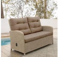 Destiny Loungesofa MERANO II, Aluminium, Polyrattan, 2er Sofa, inkl. Auflagen
