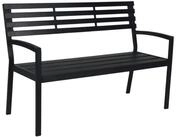 relaxdays Gartenbank WPC & Metall, schwarz