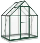 furnicato Gew&auml;chshaus 169x114x202 cm in Gr&uuml;n und Transparent, UV-best&auml;ndiges