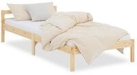 Homestyle4u Palettenbett 90x200 Holzbett Futonbett Einzelbett Kinderbett Natur