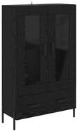 vidaXL Highboard Highboard Corona Schwarz Eichen-Optik 69,5 x 31 x 115 cm (1 St)
