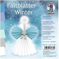 Ursus - Ludwig B&auml;hr Bastelkartonpapier Faltbl&auml;tter Winter 130g/qm 14x14cm...