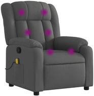 vidaXL Sessel Massage-Relaxsessel, Stoff, Dunkelgrau (1-St)