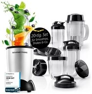 GOURMETmaxx Standmixer Mixer Mr. Magic 19-tlg. 400W silber/schwarz, 400 W, inkl.