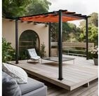 MCW Pergola MCW-N93-3x3, BxTxH: 300x300x240 cm, Bezug mit Beschichtung zur