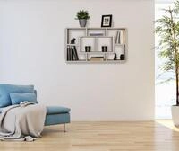 FINEBUY Wandregal SuVa7083_1 PAOLA MDF-Holz H&auml;ngeregal Wandboard offen...