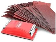 S&R Schleifpapier Set mit Handschleifer 165 x 85 mm und Schleifbl&auml;tter mit 93 x