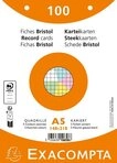 EXACOMPTA Karteikarten 10x 100er Karteikarten - kariert gelocht 148x210mm -...