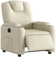 vidaXL Sessel Relaxsessel Elektrisch Creme Kunstleder (1-St)