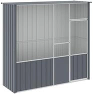 vidaXL Voliere 215 x 78 x 200 cm Voliere Anthrazit 215x78x200 cm Verzinkter...