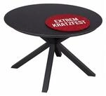 MR.DEKO Gartentisch rund Malaga 120cm Keramik Aluminium Anthrazit, wetterfest &