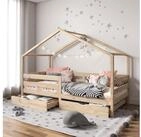 IDIMEX Hausbett ENA, Hausbett Montessori 90 x 200 Bett Rausfallschutz Kiefer