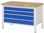 RAU Werkbank Rau Werkbank 8362A2, B1250xT700xH840mm, 4x Schublade-TA bunt