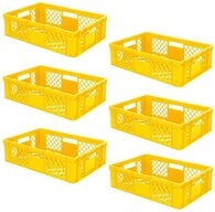 BRB-Lagertechnik Stapelbox 6x Eurobeh&auml;lter/B&auml;ckerkiste durchbrochen, LxBxH