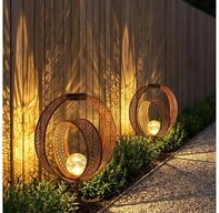 GLOBO LIGHTING LED Solarleuchte, LED-Leuchtmittel fest verbaut, Warmwei&szlig;, 2x
