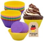 Intirilife Backform, (24 St&uuml;ck wiederverwendbare bunte Silikon Muffinformen...