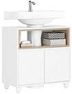 SoBuy Waschbeckenunterschrank BZR148 Unterschrank mit 2 T&uuml;ren Waschtisch