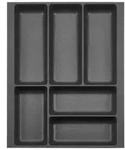 SO-TECH&reg; Besteckeinsatz Orga-Box 2 silbergrau Canvas Leinwand Struktur f&uuml;r...