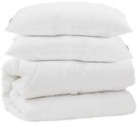 vidaXL Bett Bettdecken Set 3 pcs Wei&szlig; Mikrofaser und Daunenfedern (3-tlg)