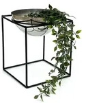 DanDiBo Blumenhocker Metall mit Topf Schwarz Silber Blumenhocker 96256 35 cm
