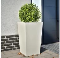 vidaXL Pflanzk&uuml;bel, Pflanzk&uuml;bel Wei&szlig; 45x45x75 cm Stahl