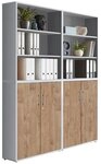 BMG M&ouml;bel Aktenschrank Office Edtion (Set 11 Lichtgrau/ Gold Harbor Oak,
