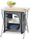 en.casa Campingtisch, Tullinge Campingk&uuml;che 60x45x64 cm Dunkelgrau