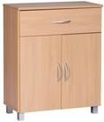Wohnling Schuhkommode WL7.786 Schuhschrank Buche Optik 60 cm mit Schublade und 2