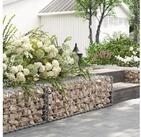 SONGMICS Gartenzaun GabioneGabionenkorb, 100 x 30 x 30 cm, Steingabione Mauer,