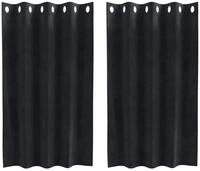 vidaXL Vorhang Verdunkelungsvorh&auml;nge 2 pcs Schwarz 140 x 140 cm Samt (2 St),...