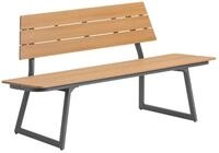 Dehner Gartenbank Sitzbank Merida, 2-Sitzer, 160 x 82 x 60 cm, Aluminium /