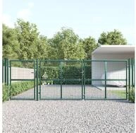 vidaXL Gartentor, Mesh-Gartentor Gr&uuml;n 400x175 cm Verzinkter Stahl