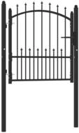 vidaXL Gartentor Zauntor EMMEN mit Spikes Stahl 104 x 97 cm Schwarz
